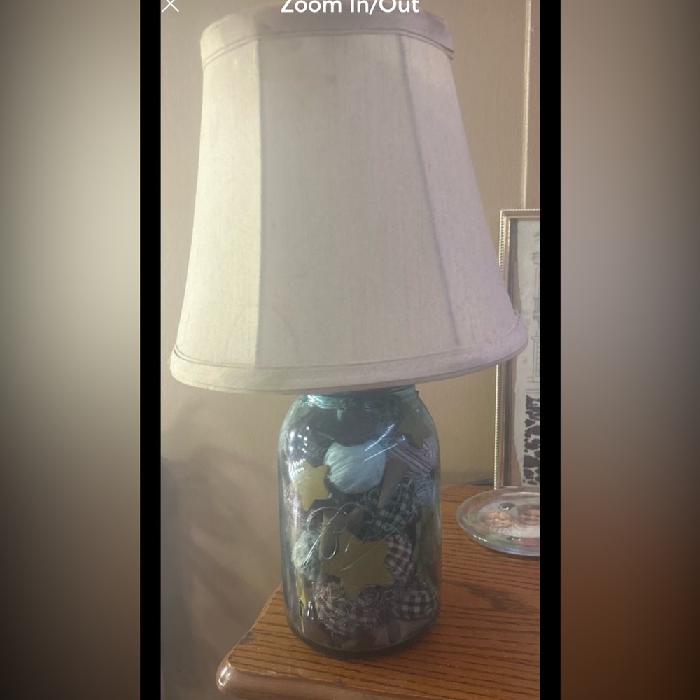 Blue jar lamp